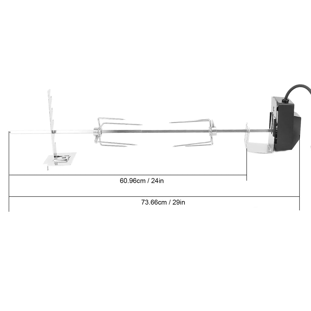 Heavy Duty Rotisserie Grill Kit with Motor 15kg Load Stainless Steel BBQ Set