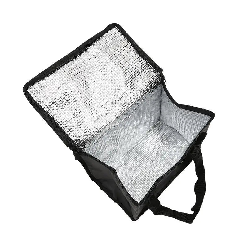 50L Insulated Food Delivery Bag Portable Thermal Cooler Carrier with Zipper Black