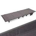 Portable Gray Folding Camping Cot Bed Heavy Duty Outdoor Camping Hiking Travel Fishing Guest Use