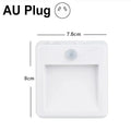 AU Plug LED Motion Sensor Night Light Adjustable Brightness Warm and White Light