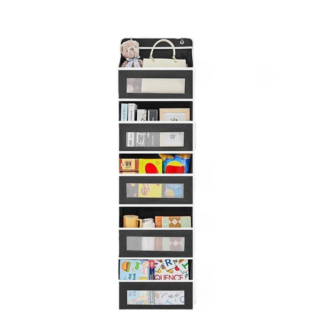 5 Shelf Black Hanging Storage Organizer Over Door 5 Pocket Rack