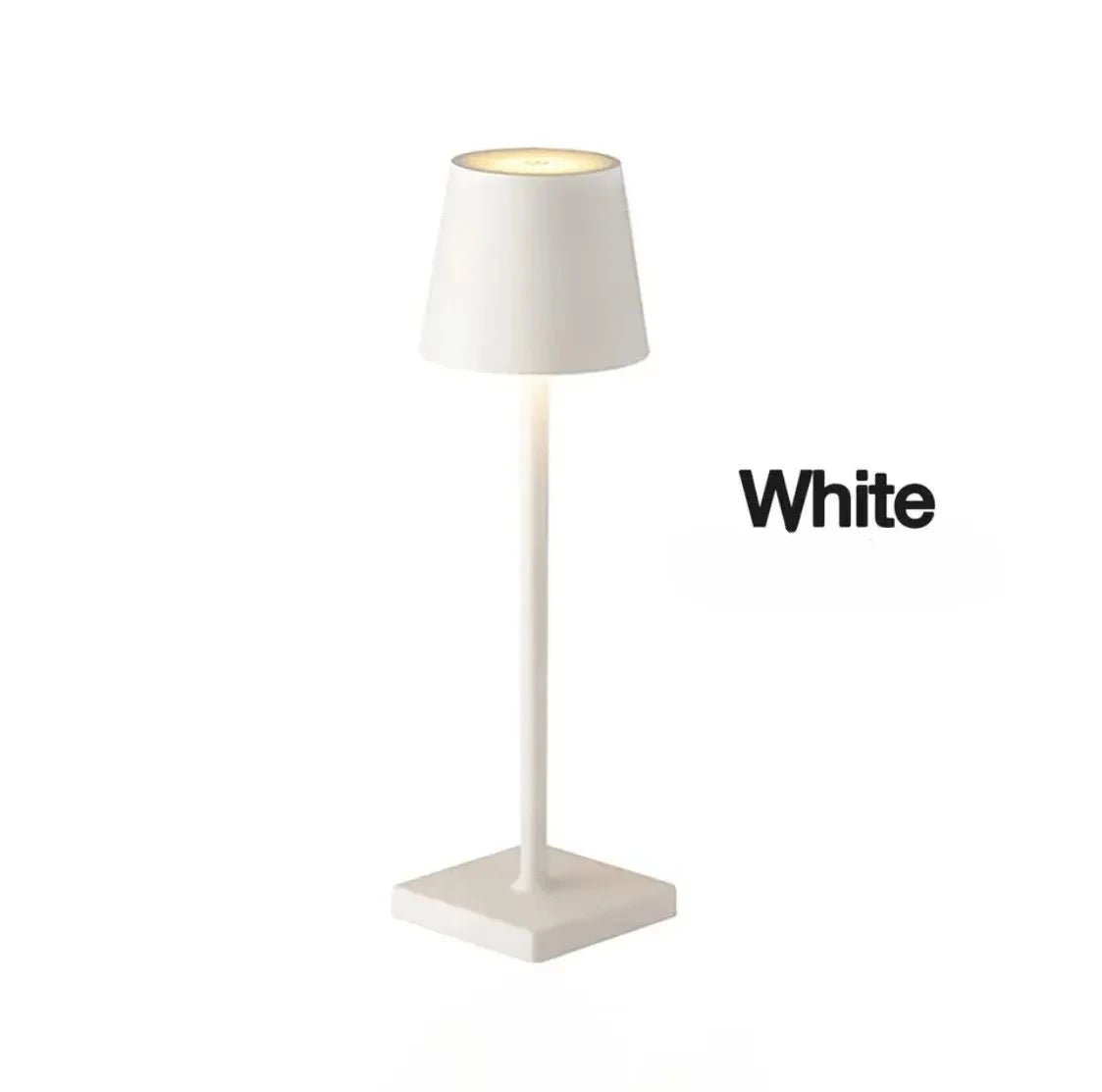 LED Touch White Table Lamp 3 Color Dimmable USB Powered Desk Bedside Light