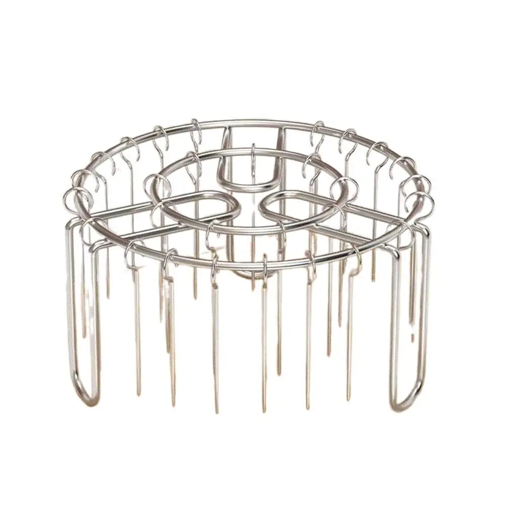 Stainless Steel Vertical Grill Rack 24 Skewer Holder for BBQ and Air Fryer