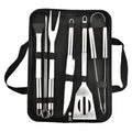 9 Piece BBQ Tool Set Stainless Steel Portable Barbecue Utensils with Storage Carry Bag for Outdoor Grilling