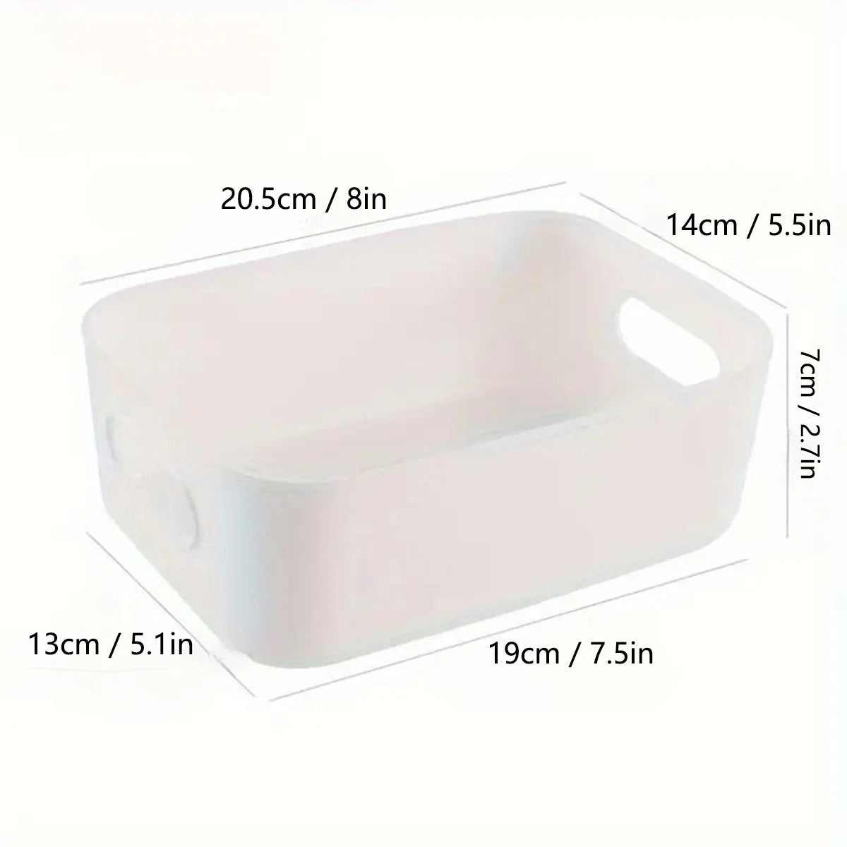 10PCS Stackable Plastic Storage Boxes Open Top Organizer Bins for Desktop Shelf Cabinet