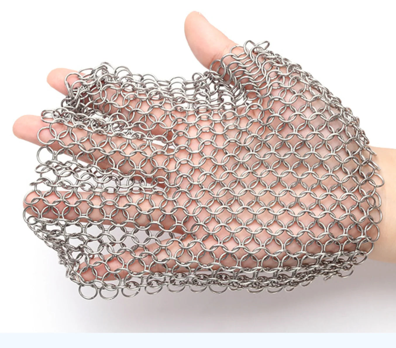 Stainless Steel Scrubber Square Kitchen Cleaning Mesh Reusable Pot Pan Cleaner Tool