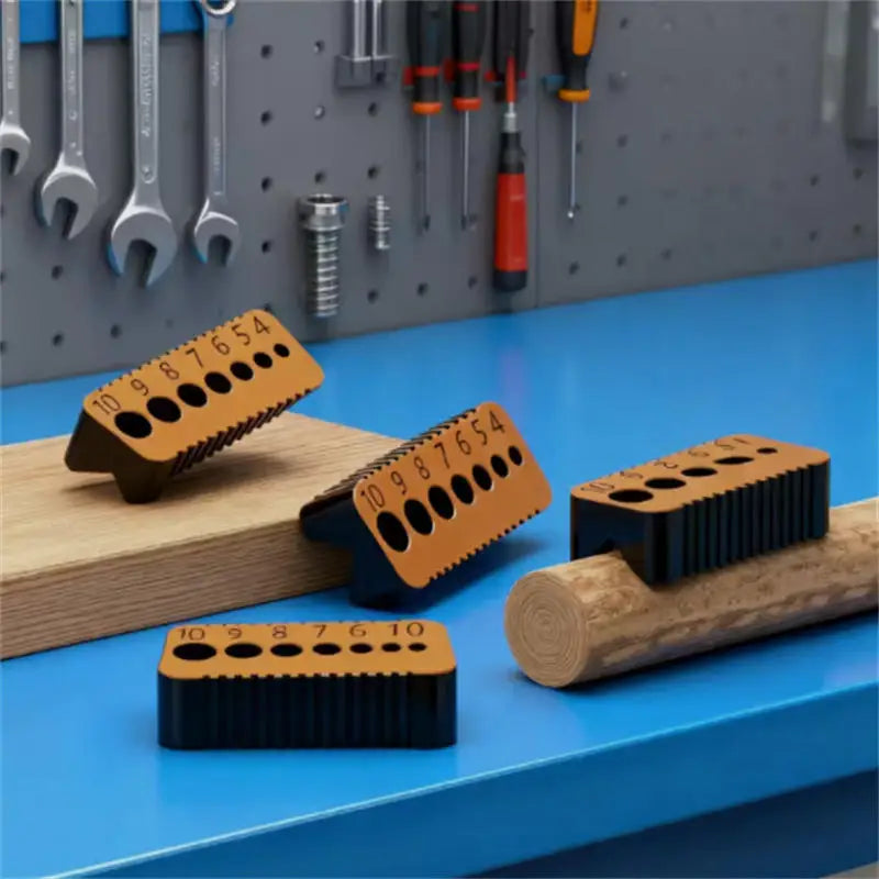 Drill Guide Block Orange for 4mm to 10mm Holes Precision Drilling Jig Tool for Woodworking and DIY Projects