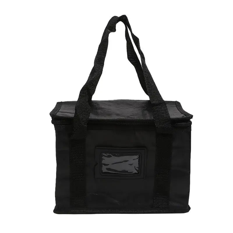 50L Insulated Food Delivery Bag Portable Thermal Cooler Carrier with Zipper Black
