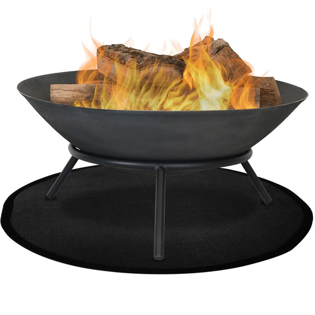 36 Inch Round Fireproof BBQ Mat Heat Resistant Stove Pad for Outdoor Use