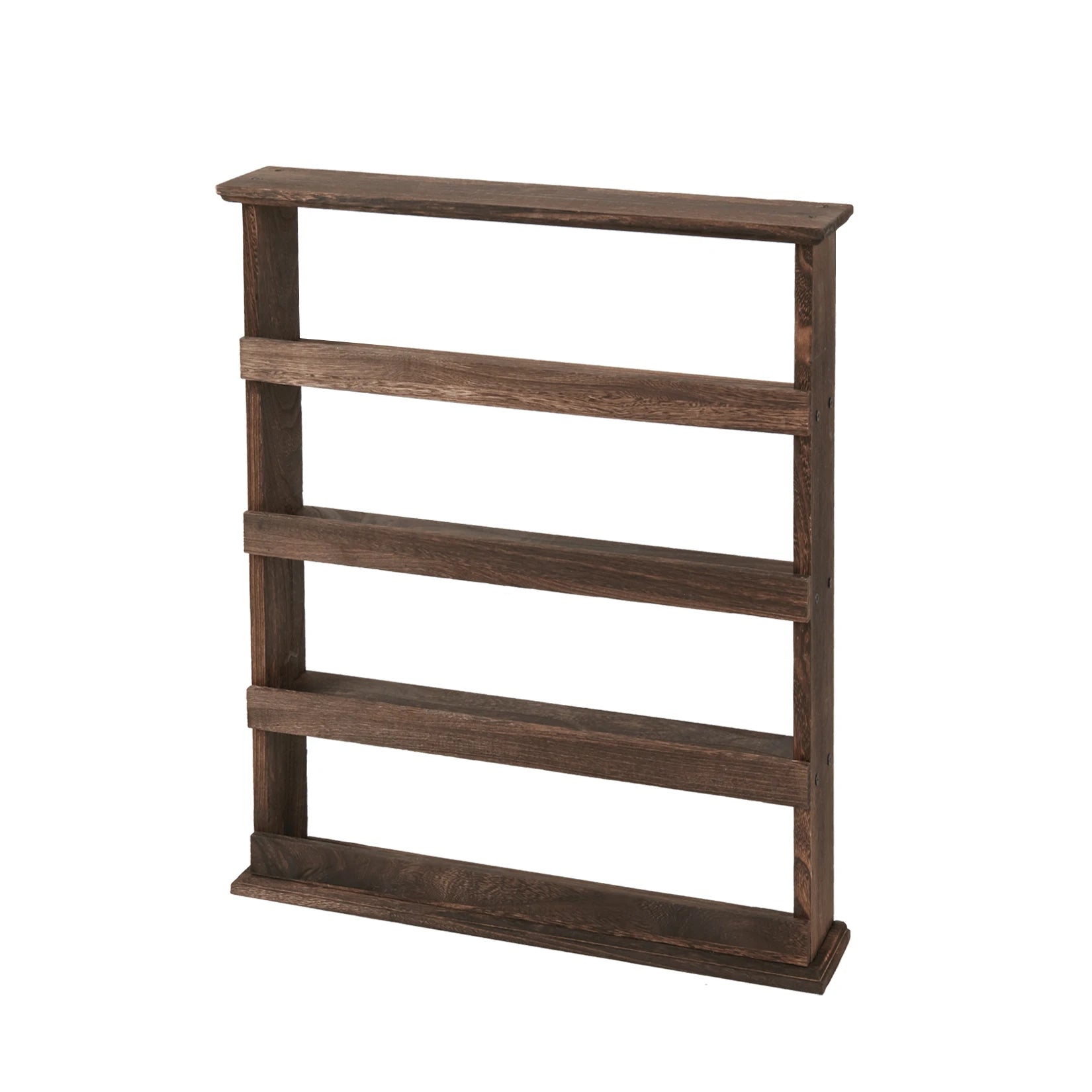 Wall Mounted 4 Tier Wooden Shelf Kitchen Spice Rack Storage Organizer