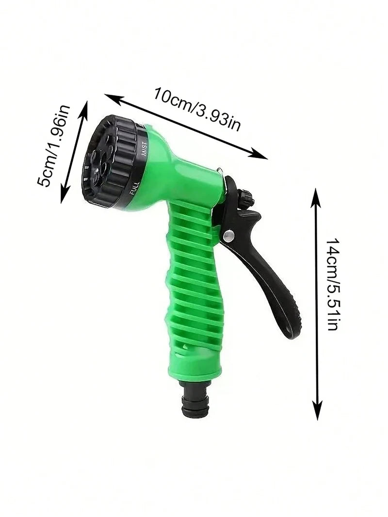 50FT Expandable Magic Garden Hose Green High Pressure Water Hose with 7 Spray Functions and Spray Gun