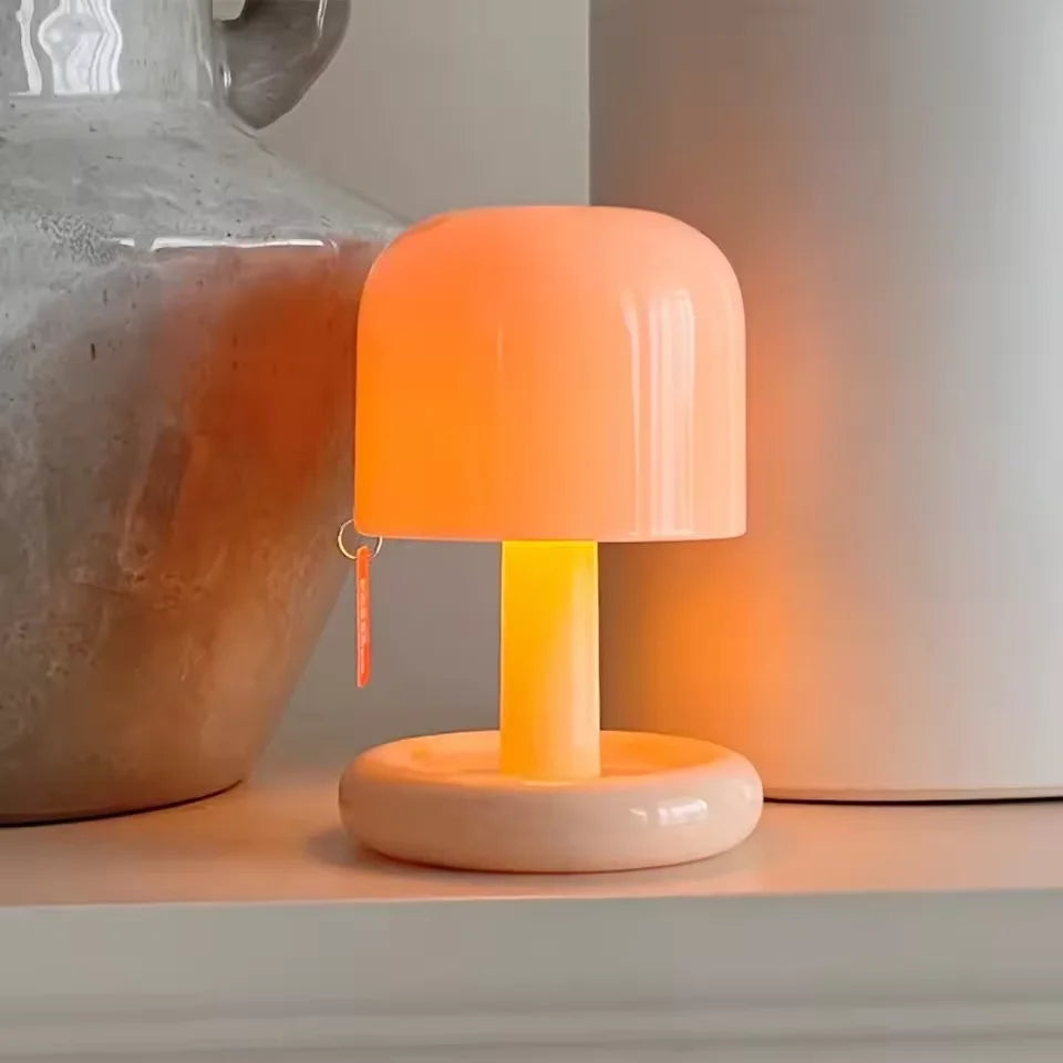 Rechargeable Sunset Night Light Warm White Table Lamp with Touch Control for Bedroom and Desk