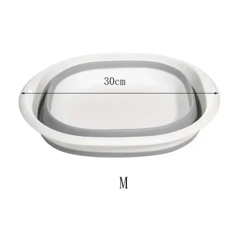 30cm Collapsible Foot Bath Basin Foldable Soaking Tub Portable Plastic Wash Basin for Home Travel and Laundry