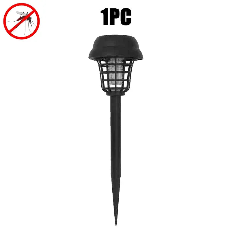 1 Piece Solar Mosquito Killer Lamp Waterproof Outdoor Garden Bug Zapper Light for Patio Camping and Yard