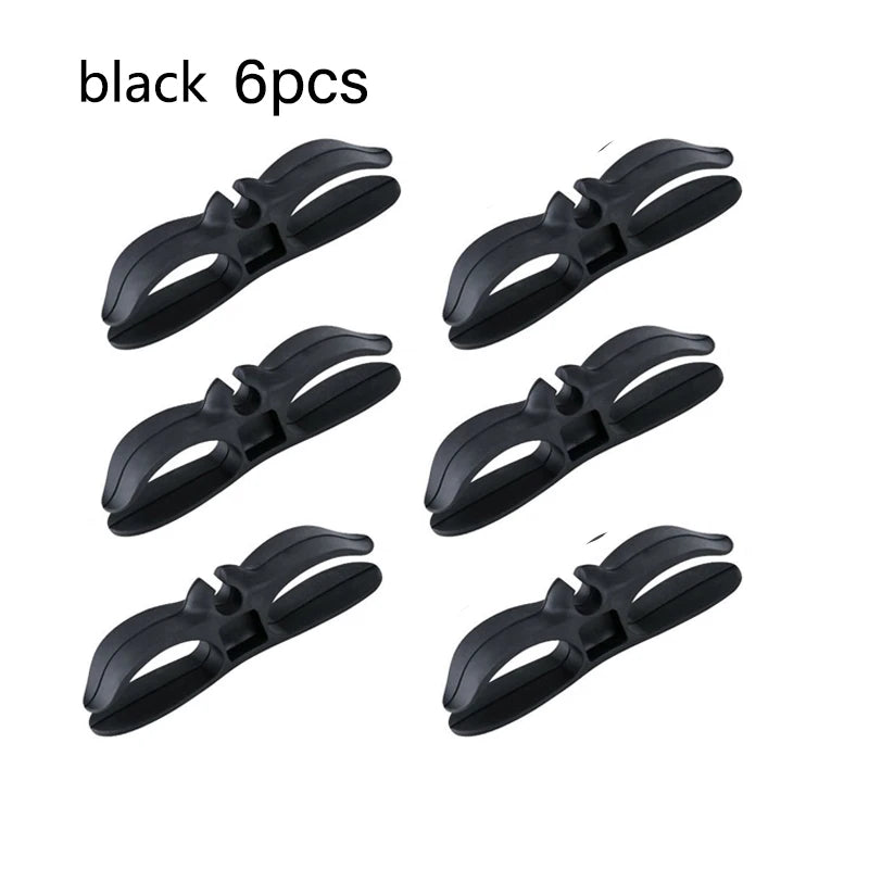 6 Piece Black Cable Organizer Wire Winder Cord Holder Kitchen Appliance Cable Management