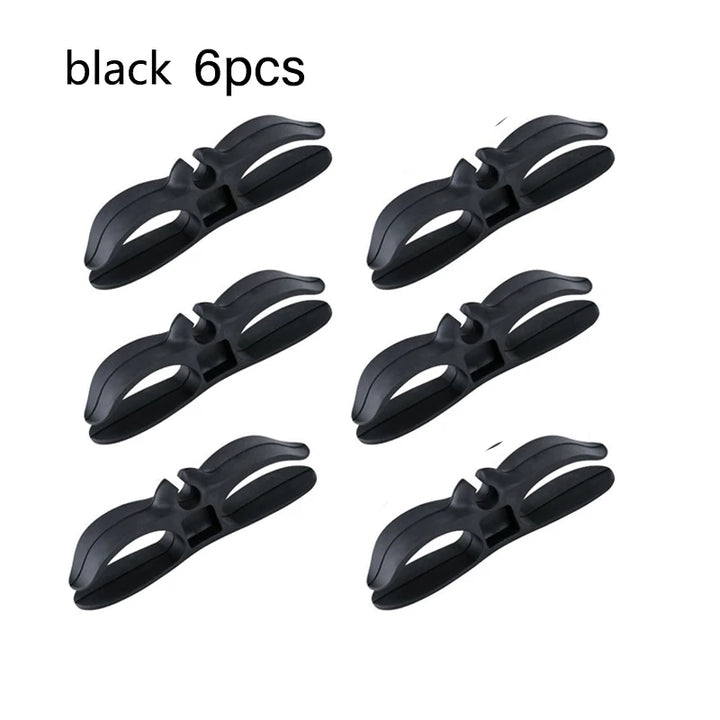 6 Piece Black Cable Organizer Wire Winder Cord Holder Kitchen Appliance Cable Management