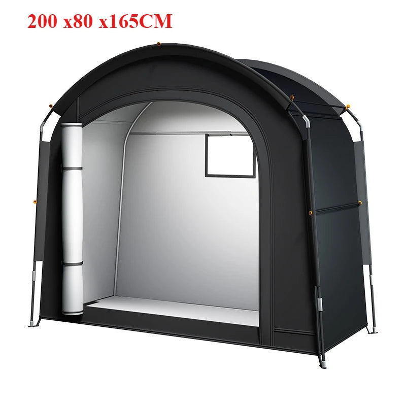 Portable Storage Tent Black Small Waterproof Bicycle Shelter for Bikes Garden Equipment and Outdoor Gear