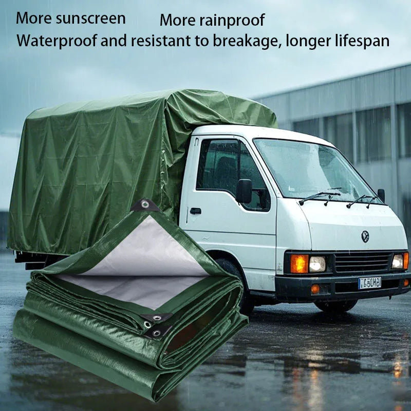 3m x 3m Waterproof Heavy Duty Tarpaulin UV Resistant Rain Cover Sun Shade Tarp for Garden Camping and Outdoor Use