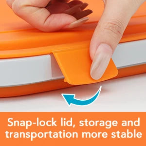 8L Collapsible Orange Food Prep Tub with Cutting Board Drain Plug for Camping BBQ and Outdoor Use