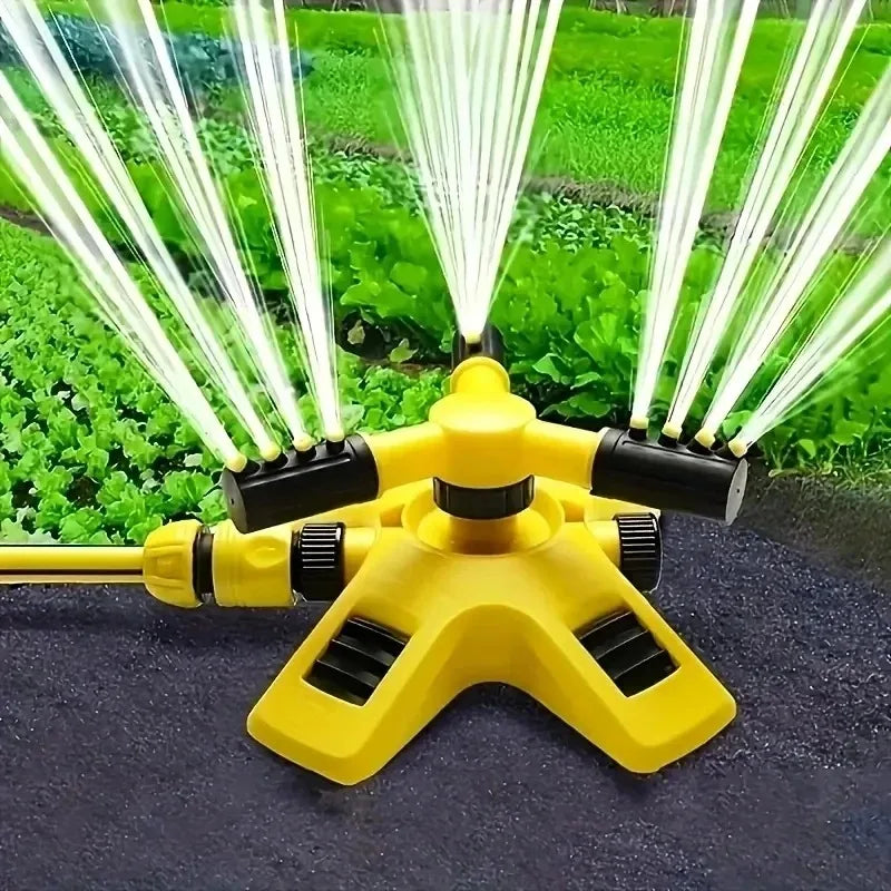2 Pack 360 Degree Garden Sprinklers with 10m Hose Automatic Rotating Watering System for Lawn Garden and Yard