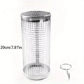 20cm Stainless Steel BBQ Grill Cage for Outdoor Camping Grilling