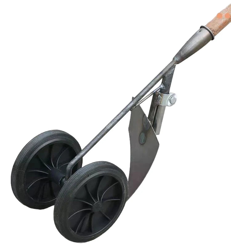 Eccentric Plow Push Garden Hoe Hand-Pushed Wheeled Weeder for Soil Cultivating Trenching and Weeding