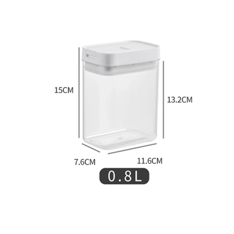 800ml Transparent Pasta Storage Box Plastic Dry Food Container with Lid