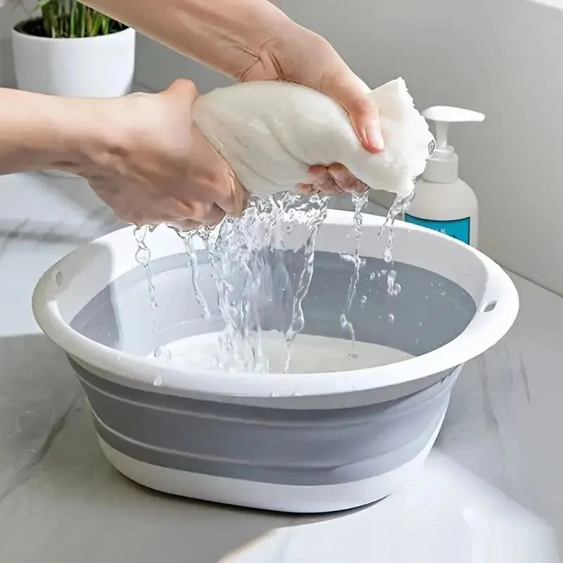 30cm Collapsible Foot Bath Basin Foldable Soaking Tub Portable Plastic Wash Basin for Home Travel and Laundry