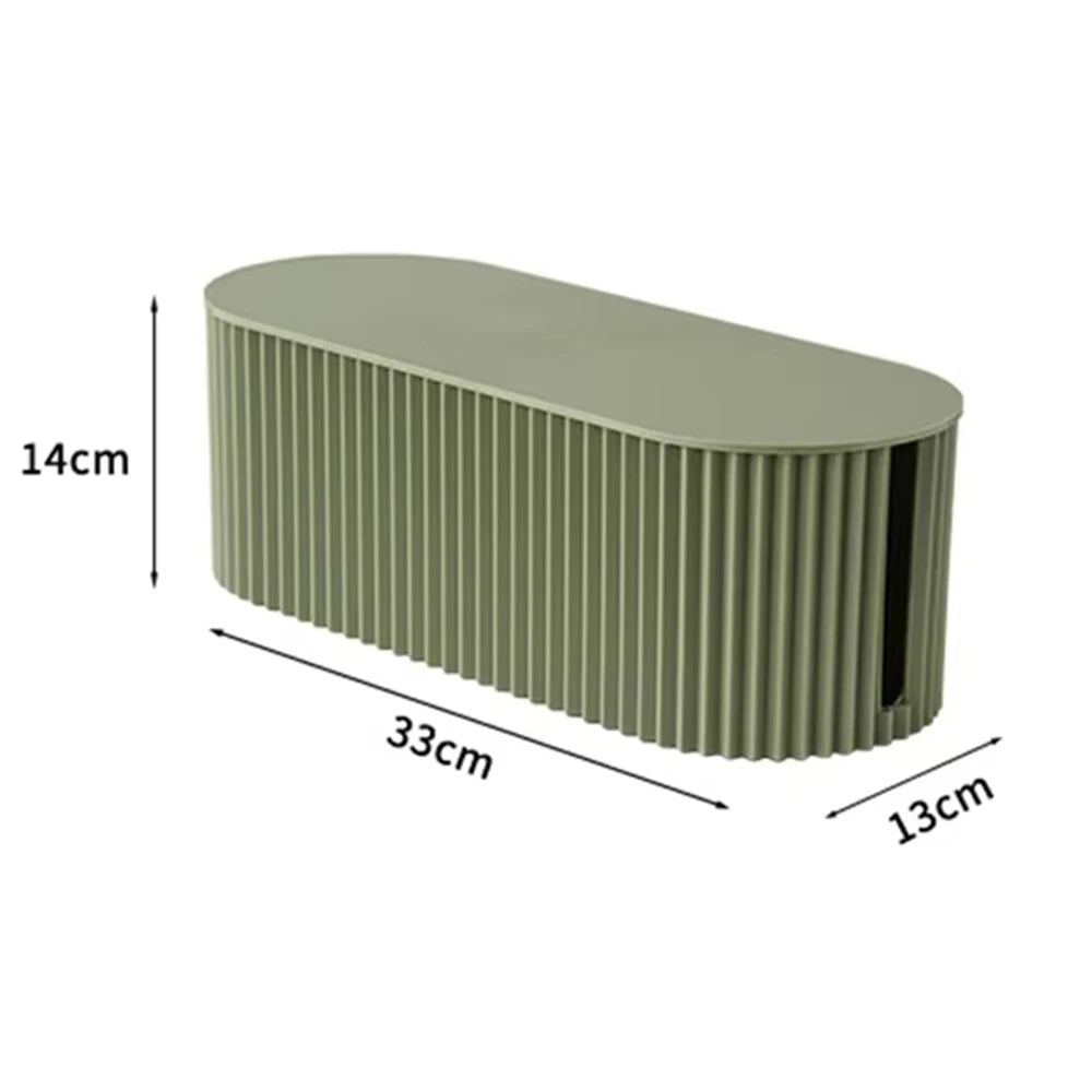 Cable Management Box Green Wire Storage Organizer for Desk and Router