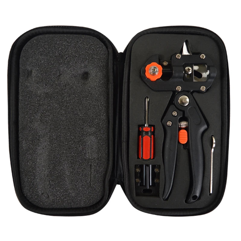 Grafting Pruner Tool with Storage Case Metal Branch Cutter Garden Grafting Kit for Tree Plant Pruning