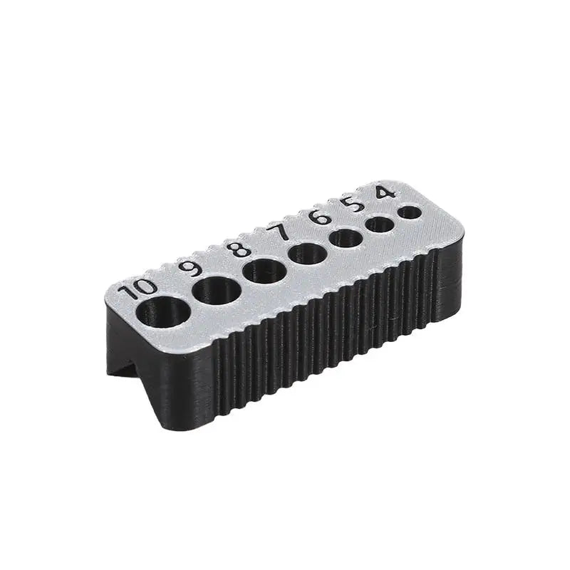 Drill Guide Block Gray for 4mm to 10mm Holes Precision Drilling Jig Tool for Woodworking and DIY Projects