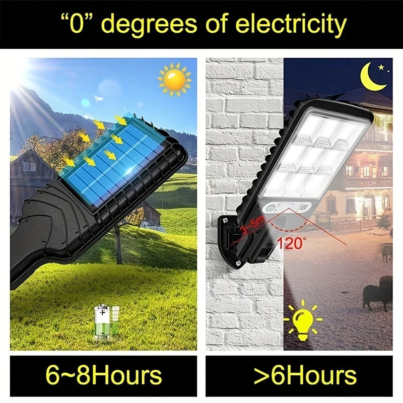 108 COB Solar Security Light Outdoor Motion Sensor Lamp Waterproof with Remote Control