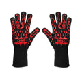 2 Piece BBQ Gloves Red Heat Resistant Non-Slip Cooking Gloves for Grilling Baking and Outdoor Cooking