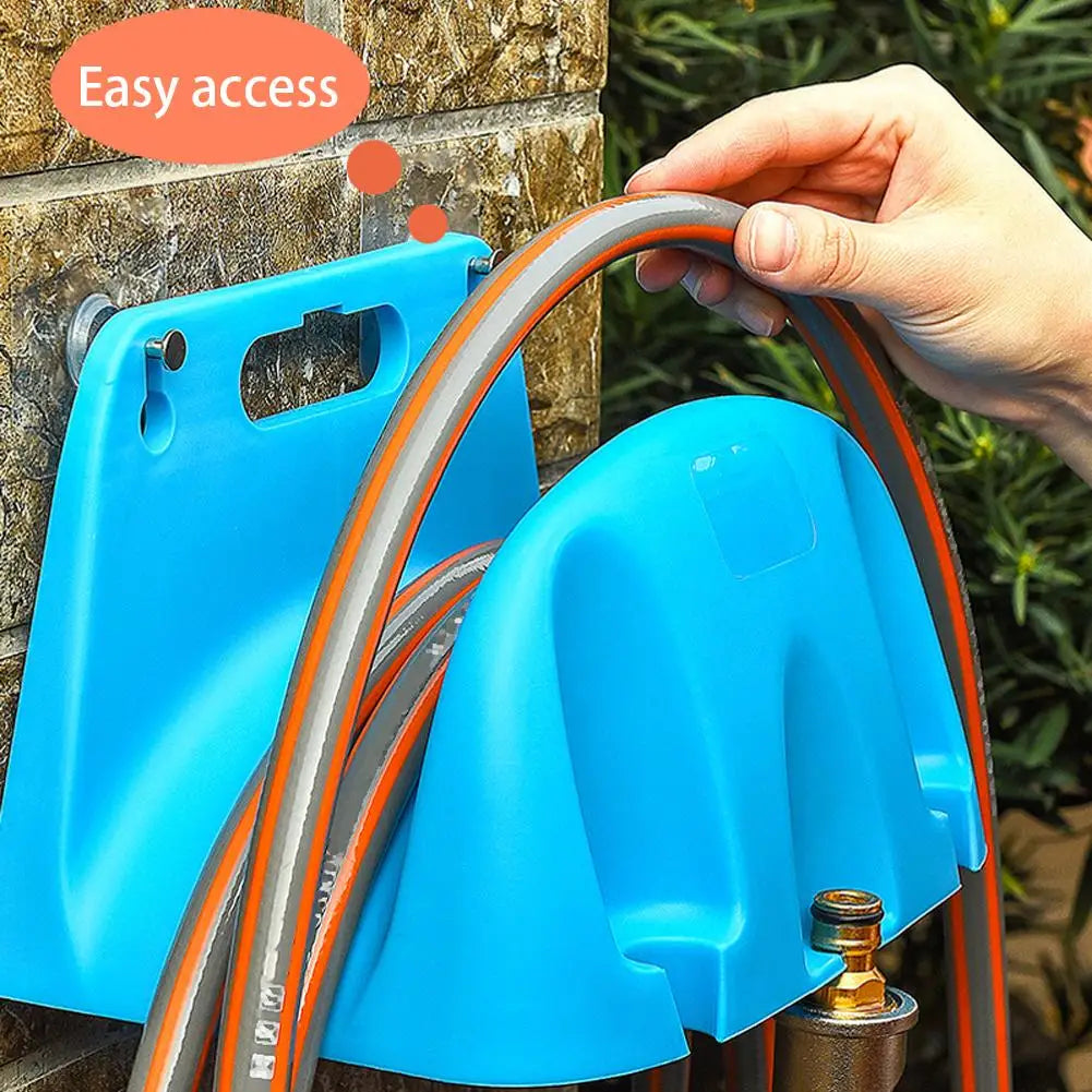Garden Hose Holder Blue Wall Mounted Hose Storage Rack for Irrigation Hose Pipe and Watering Accessories