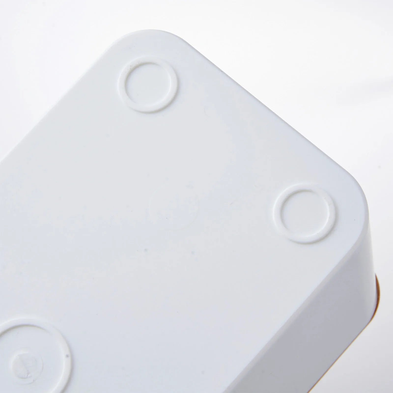 Small Cable Management Box White with Wooden Style Cover Cord Organizer