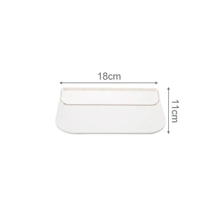 White Folding Wall Mounted Shelf Punch Free Storage Rack Phone Holder Space Saving