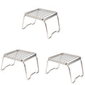 3 Piece Foldable Stainless Steel Camping Stove Holder BBQ Grill Stand