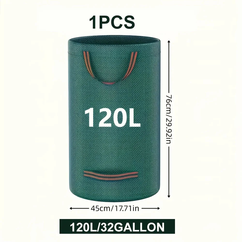 120L Garden Waste Bag Heavy Duty Reusable Yard Leaf Debris Collection Bag