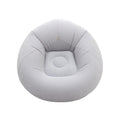 Light Gray Inflatable Air Sofa Chair Portable PVC Lounge Seat for Outdoor Camping and Living Room