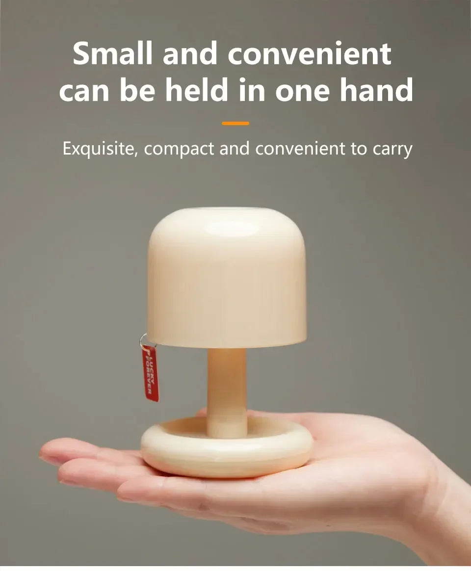 Rechargeable Sunset Night Light Warm White Table Lamp with Touch Control for Bedroom and Desk