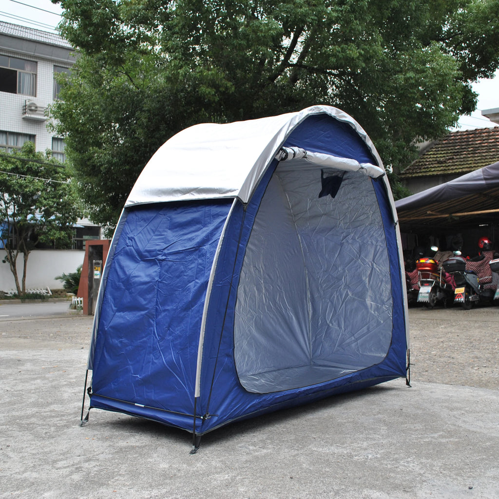 Waterproof Bicycle Storage Tent Navy Blue with Rainfly Portable Outdoor Shelter for 2 to 3 Bikes Garden Equipment