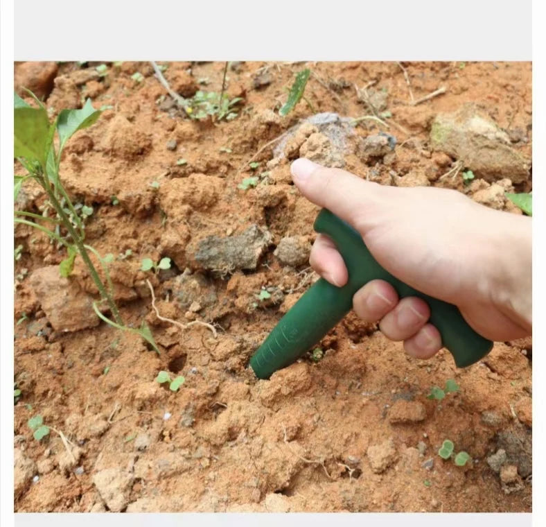 Handheld Garden Hole Puncher Seed Planting Dibber with Measurement Scale Lightweight Soil Hole Maker Tool