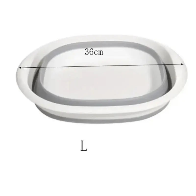 36cm Collapsible Foot Bath Basin Foldable Soaking Tub Portable Plastic Wash Basin for Home Travel and Laundry