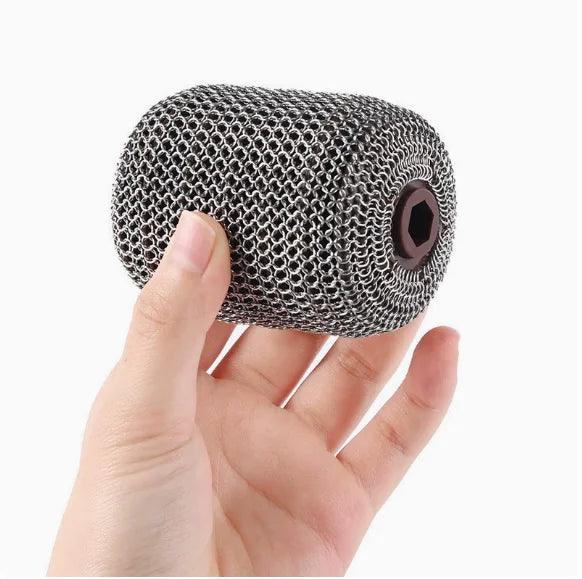 Rechargeable Electric Grill Cleaning Brush Stainless Steel Roller BBQ Scrubber Brown