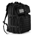 50L Black Waterproof Tactical Backpack with Molle Webbing for Hiking Camping Trekking and Travel