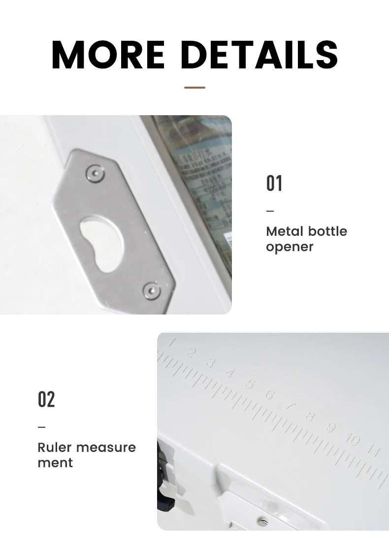 25L Portable Ice Cooler Box White Insulated Camping Cold Storage Box