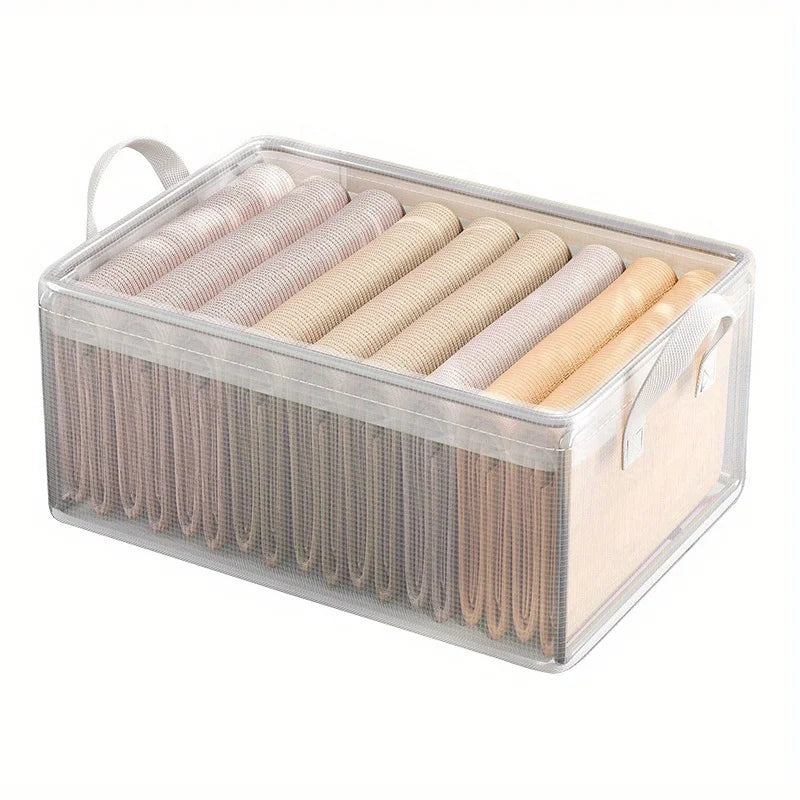 Transparent Storage Box PVC Steel Frame Waterproof Foldable Organizer Bin