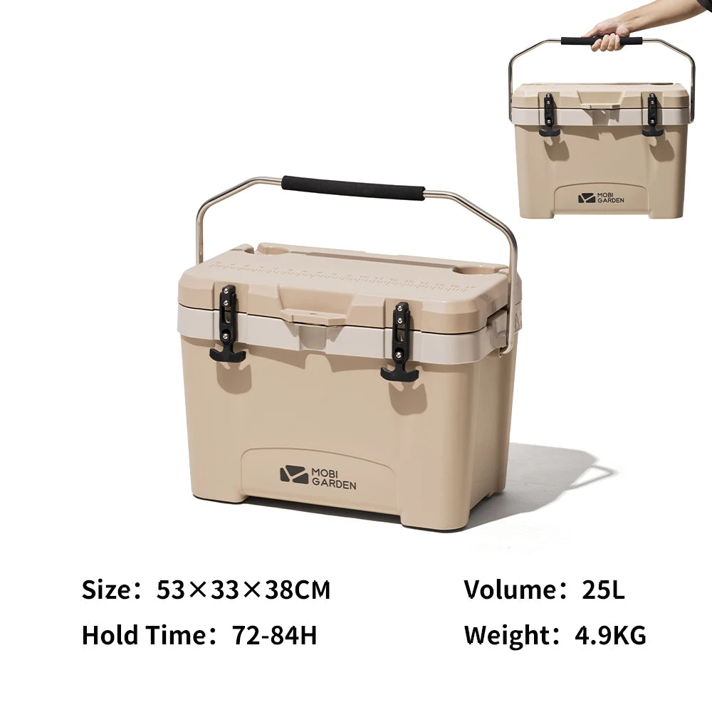 25L Portable Ice Cooler Box Sand Insulated Camping Cold Storage Box