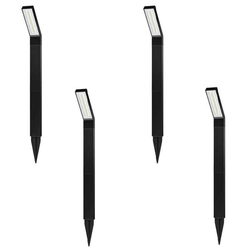 4 Pack Solar Pathway Lights Outdoor 3 Color Modes Waterproof Garden Lawn LED Lights