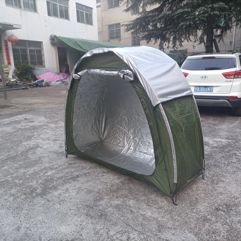 Waterproof Bicycle Storage Tent Army Green with Rainfly Portable Outdoor Shelter for 2 to 3 Bikes Garden Equipment